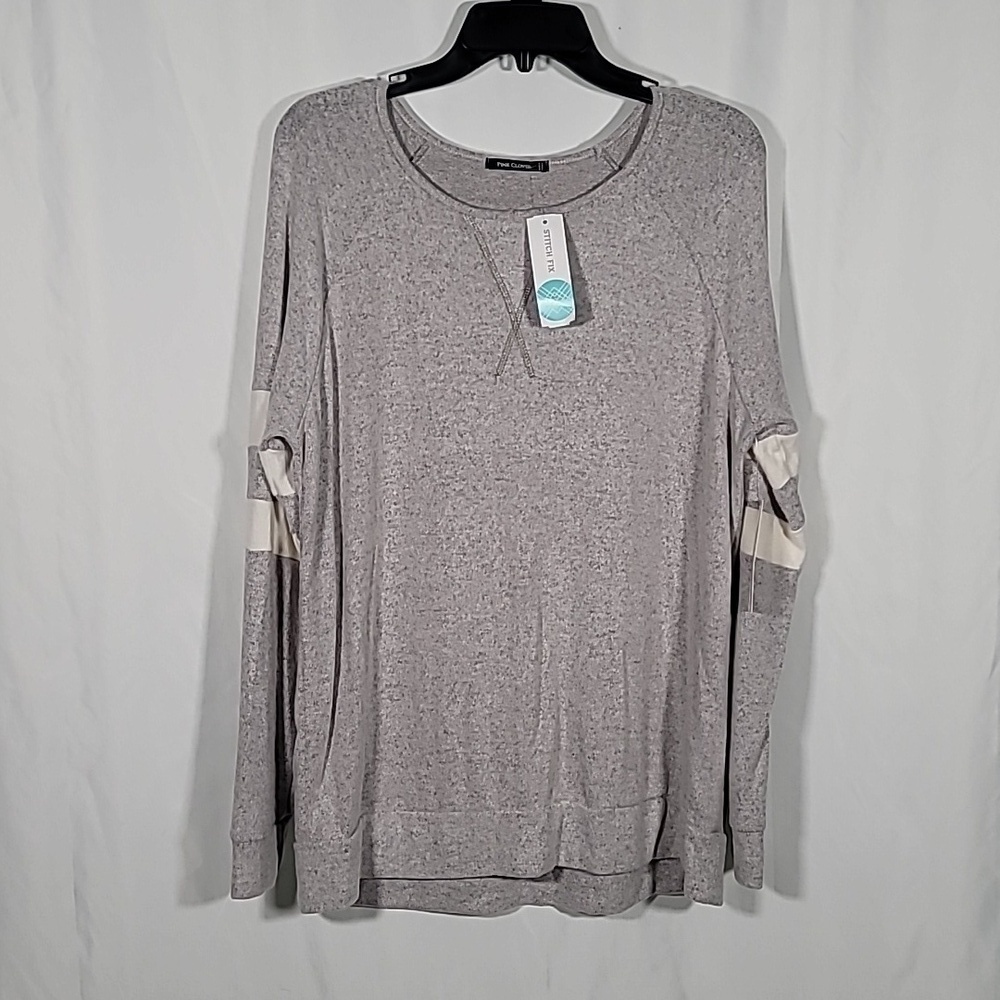 Pink Clover Women Sweater  Comfy Light Grey Color